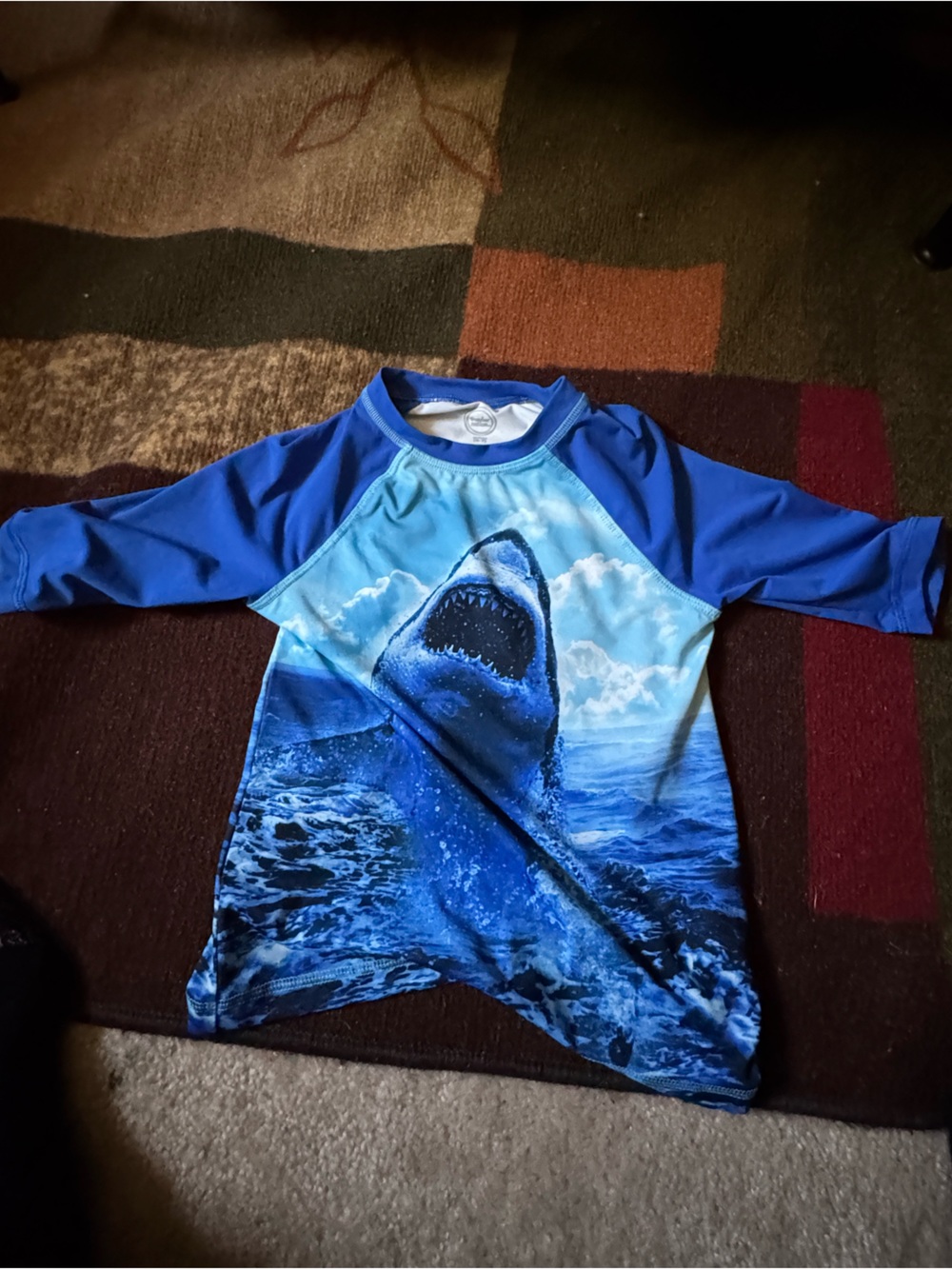 wonder nation Blue Shark Graphic Rashguard